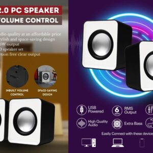 C01 – Mini Notebook / PC speakers with volume control | 6W Output...