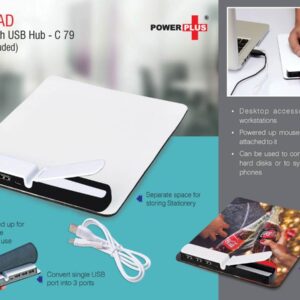 C79 – PowerPad: Mouse Pad With Usb Hub (USB cable included) –...