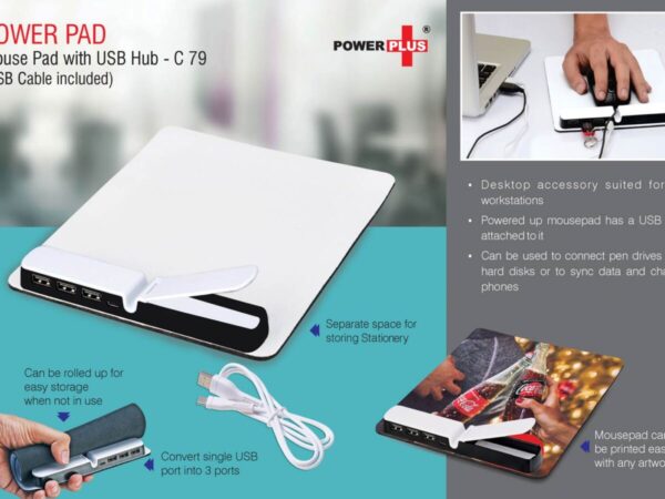 C79 – PowerPad: Mouse Pad With Usb Hub (USB cable included) –...