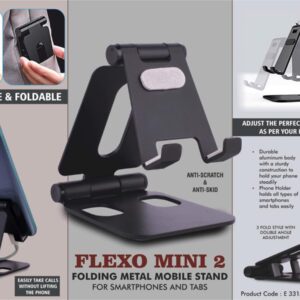 E331a – Flexo Mini 2: Folding Metal Mobile Stand for Smartphones...